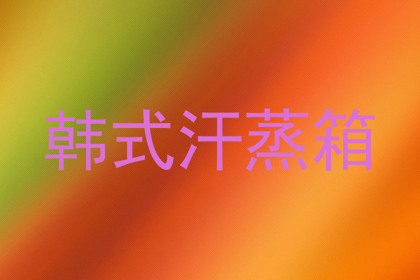 韩式汗蒸箱