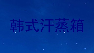 韩式汗蒸箱