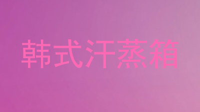 韩式汗蒸箱