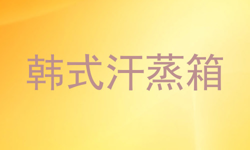 韩式汗蒸箱