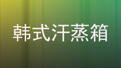 韩式汗蒸箱
