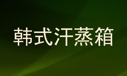 韩式汗蒸箱