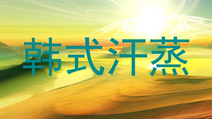 韩式汗蒸