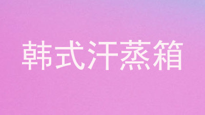 韩式汗蒸箱