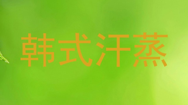 韩式汗蒸