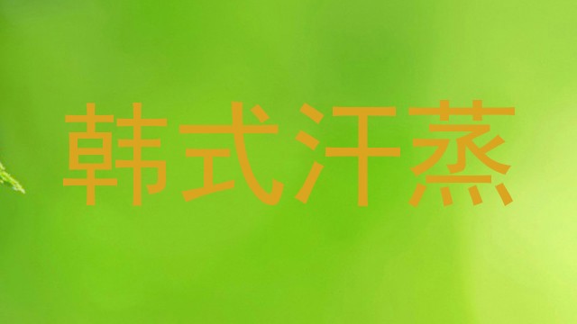 韩式汗蒸