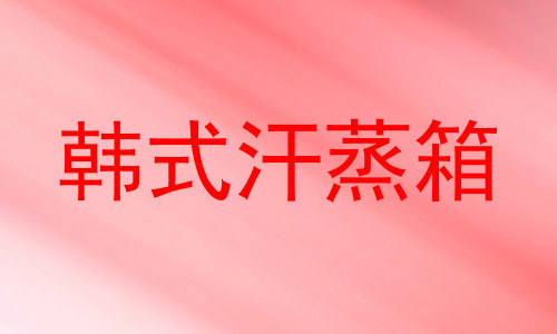 韩式汗蒸箱