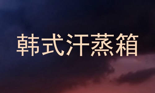 韩式汗蒸箱