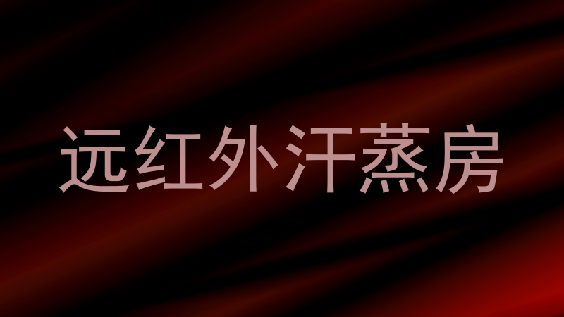 远红外汗蒸房