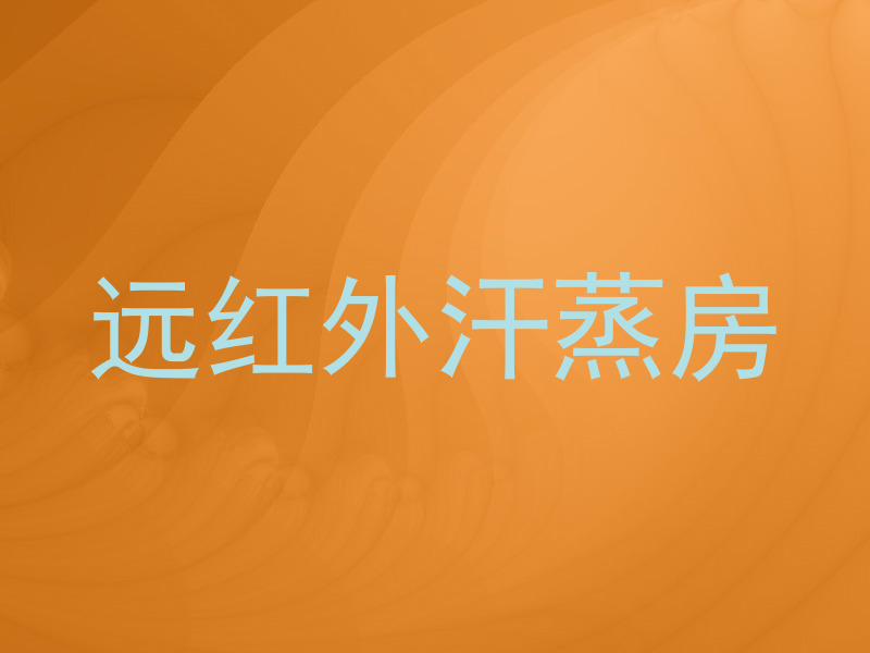远红外汗蒸房