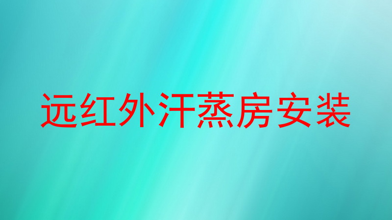 远红外汗蒸房安装