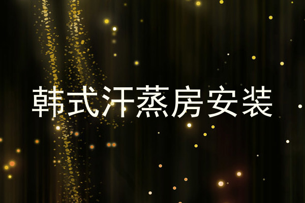 韩式汗蒸房安装