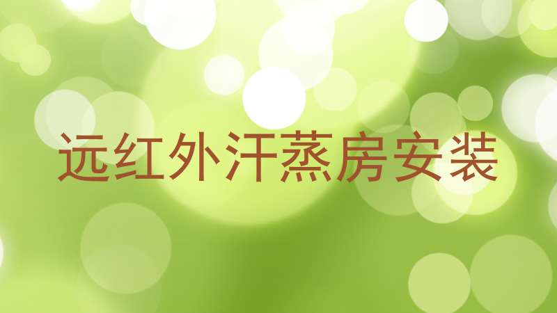 远红外汗蒸房安装