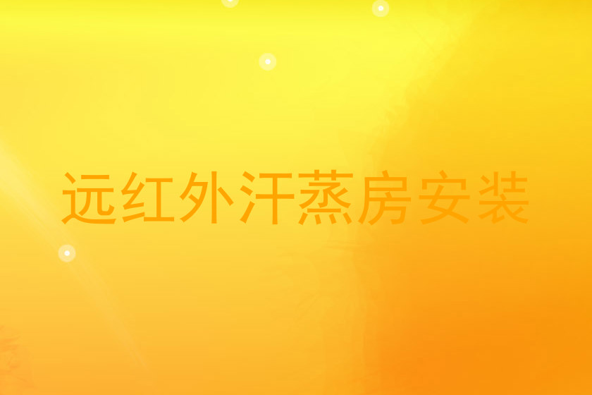 远红外汗蒸房安装