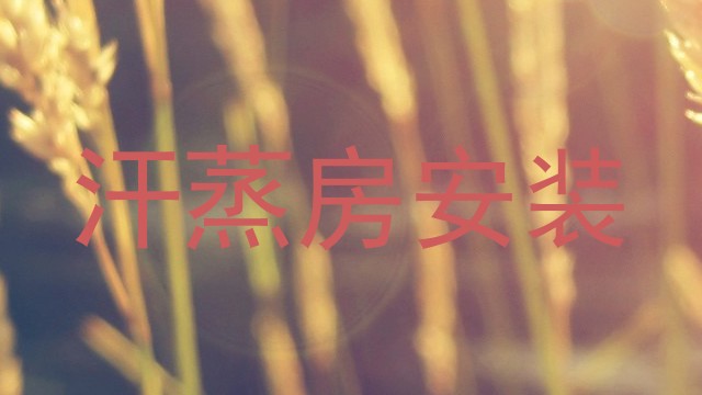 汗蒸房安装