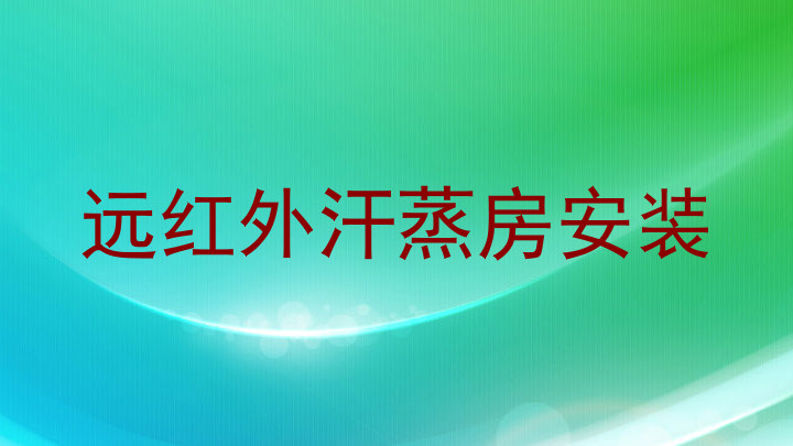 远红外汗蒸房安装