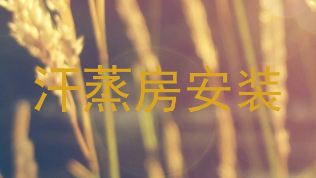 汗蒸房安装