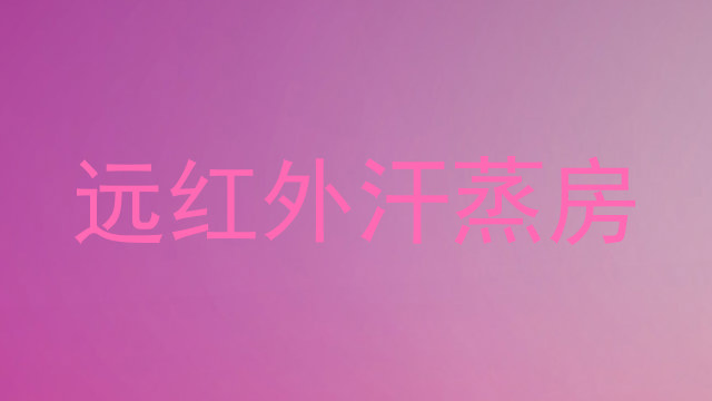 远红外汗蒸房