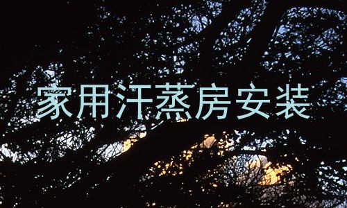 家用汗蒸房安装