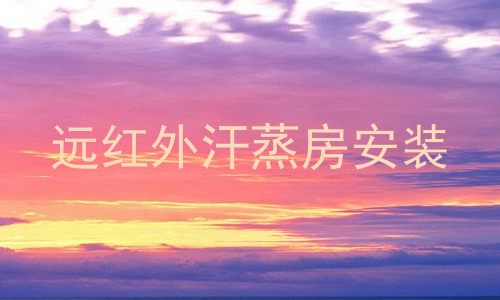 远红外汗蒸房安装