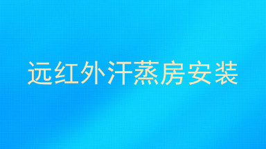 远红外汗蒸房安装