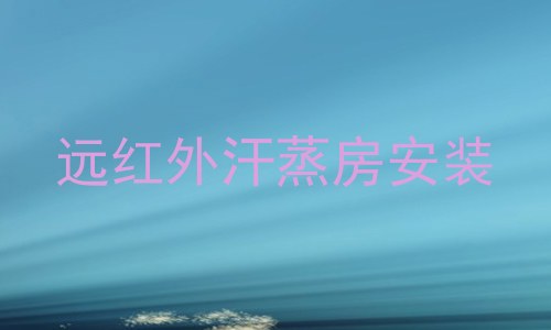 远红外汗蒸房安装