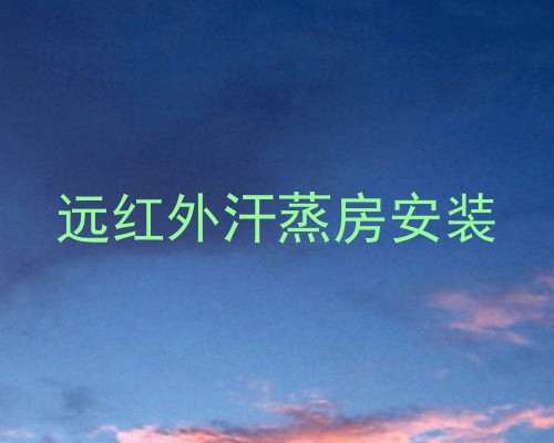 远红外汗蒸房安装