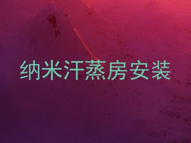 纳米汗蒸房安装