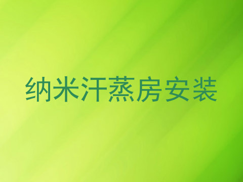 纳米汗蒸房安装