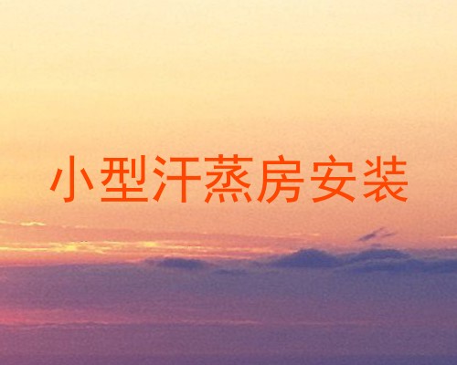 小型汗蒸房安装