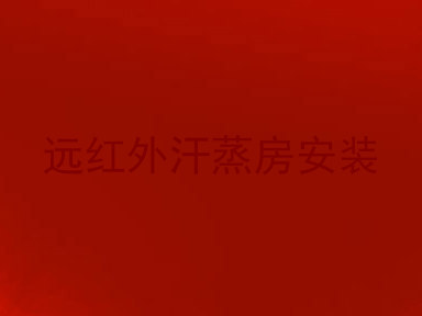 远红外汗蒸房安装