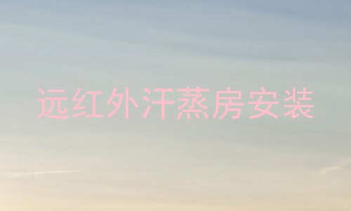 远红外汗蒸房安装