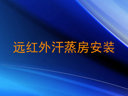远红外汗蒸房安装