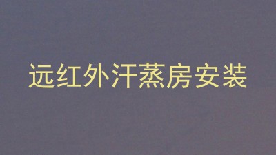 远红外汗蒸房安装