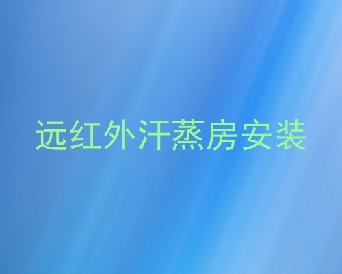 远红外汗蒸房安装