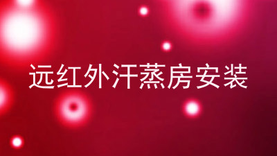 远红外汗蒸房安装