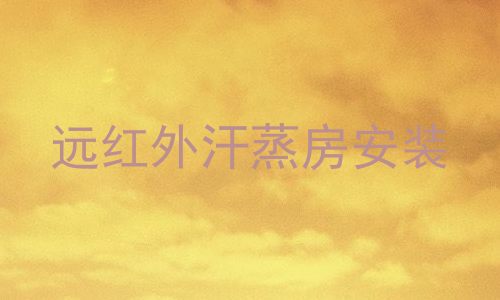 远红外汗蒸房安装
