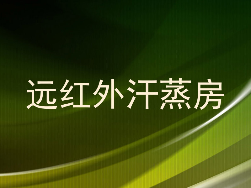 远红外汗蒸房