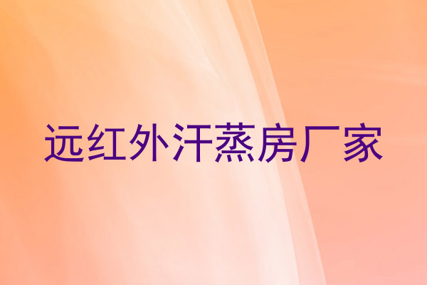 远红外汗蒸房厂家