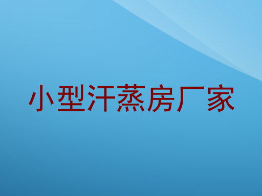 小型汗蒸房厂家