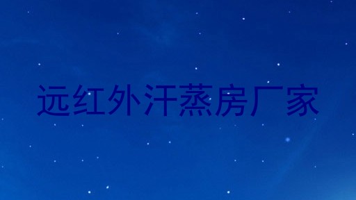 远红外汗蒸房厂家