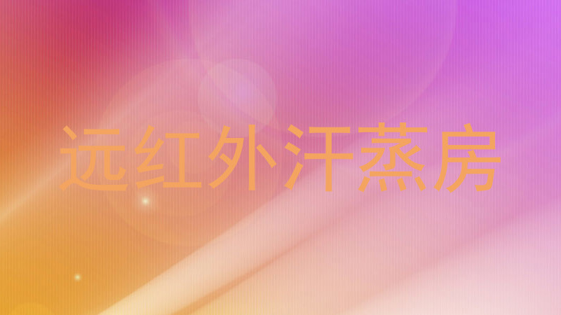 远红外汗蒸房