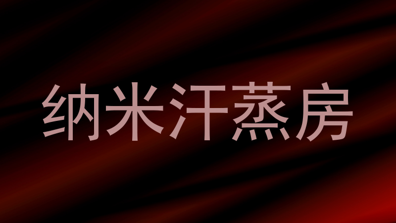 纳米汗蒸房