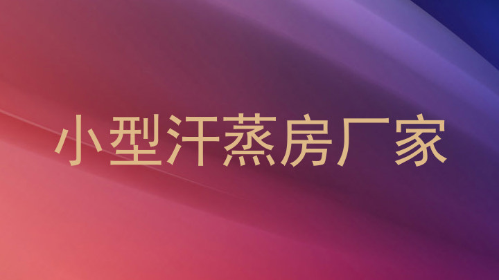 小型汗蒸房厂家