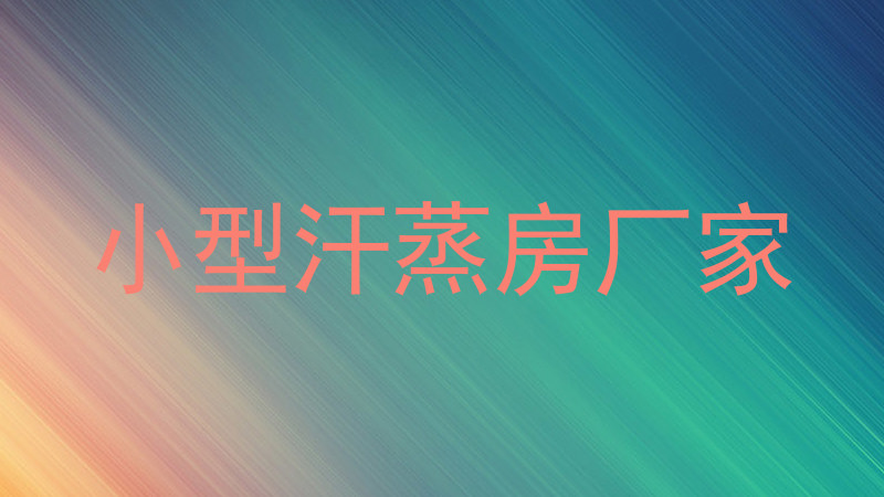 小型汗蒸房厂家