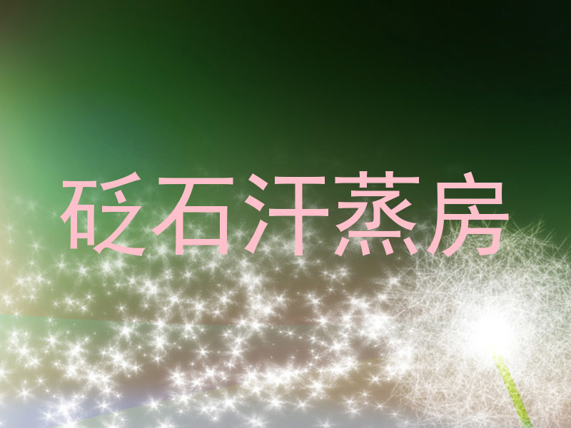 砭石汗蒸房