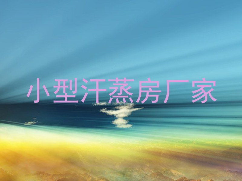 小型汗蒸房厂家