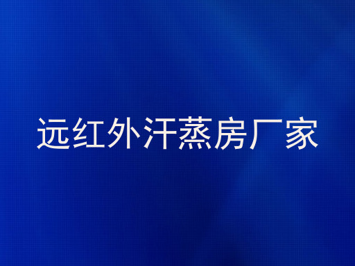 远红外汗蒸房厂家