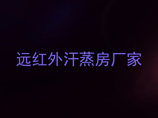 远红外汗蒸房厂家