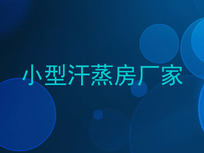 小型汗蒸房厂家